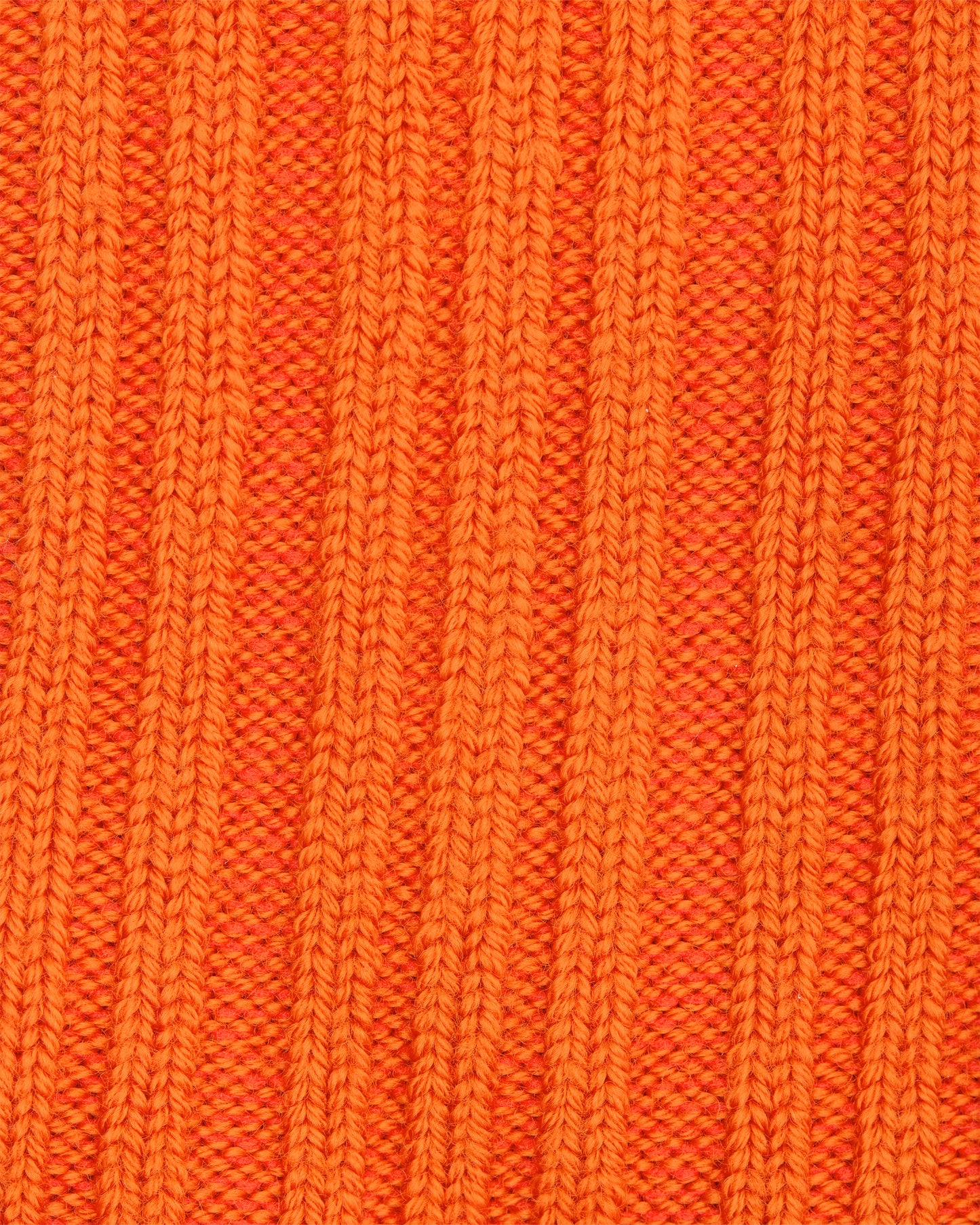 Orange Cashwool Ribbed Sock