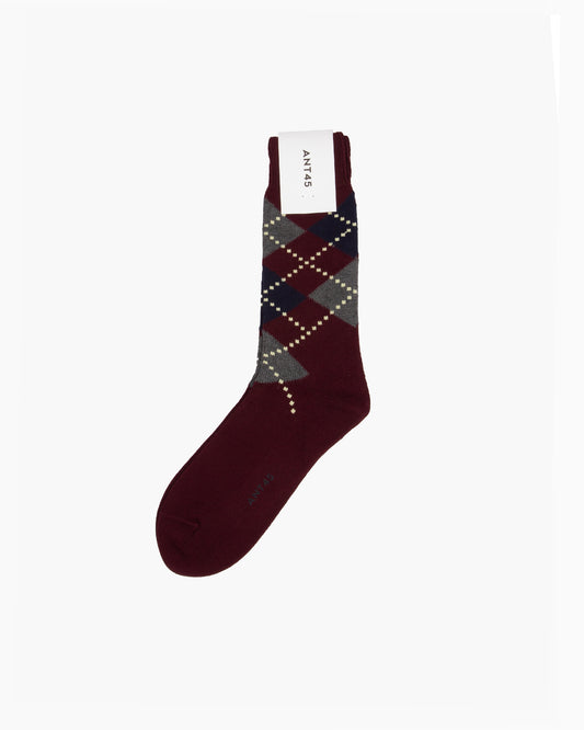 Bordeaux Argyle Lussino Sock
