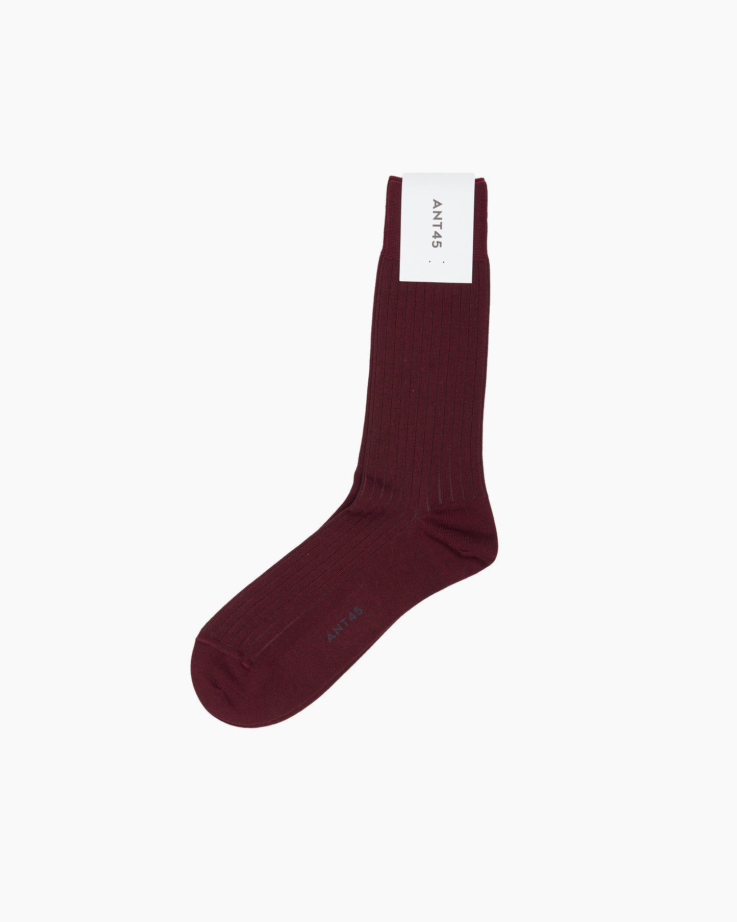 Bordeaux Short Ribbed Cotton Sock