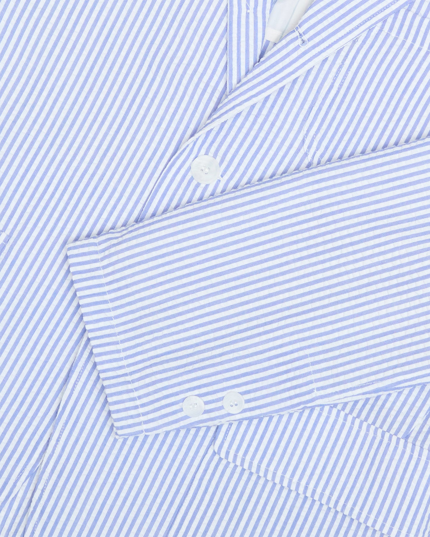 Blue & White Stripe Half Lined Seersucker Ivy Jacket