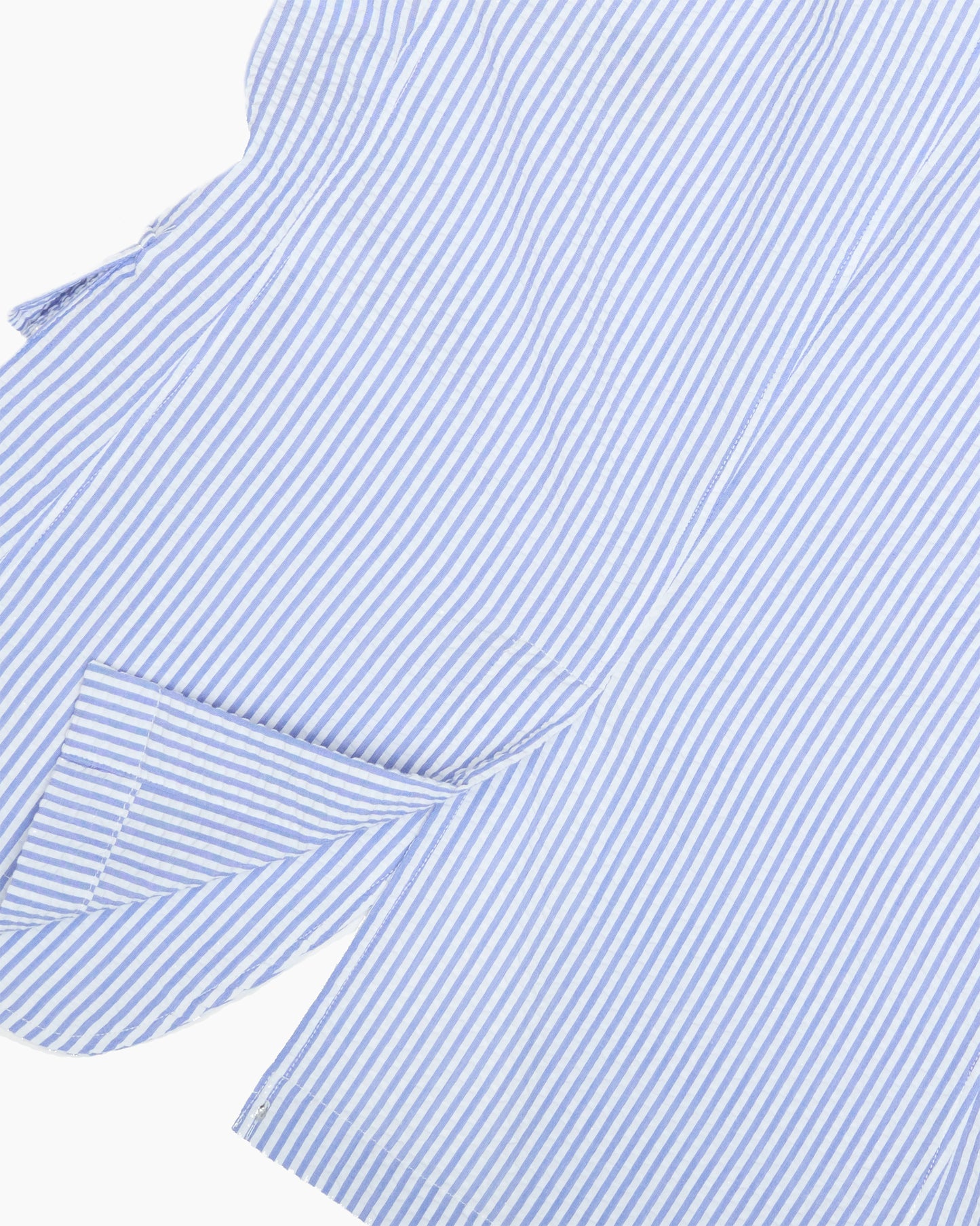 Blue & White Stripe Half Lined Seersucker Ivy Jacket