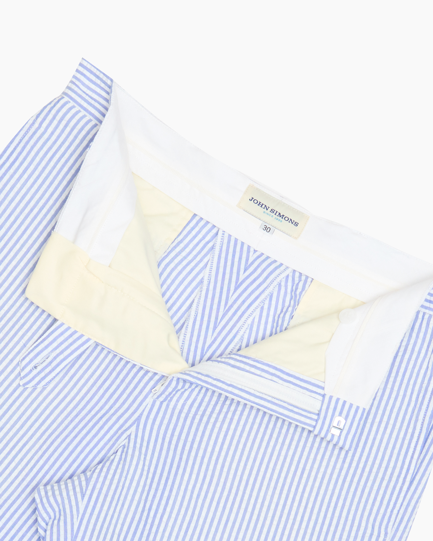 Blue & White Stripe Seersucker Ivy Trouser