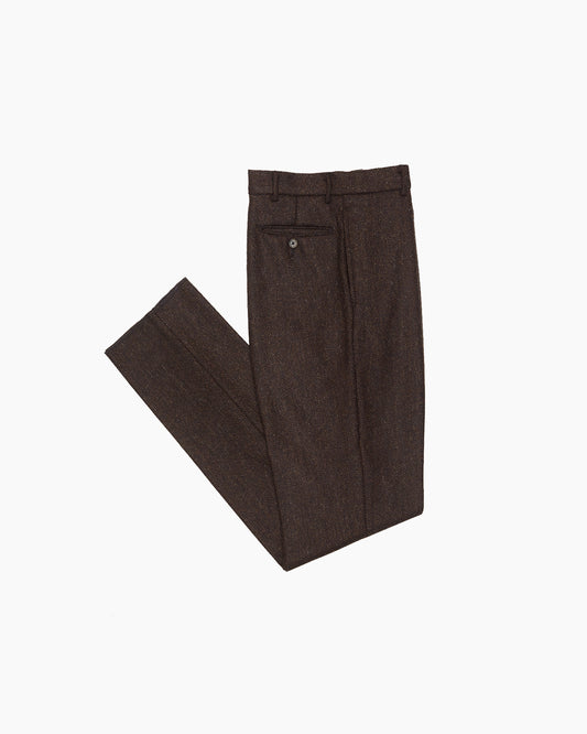 Brown Herringbone Ivy Trouser