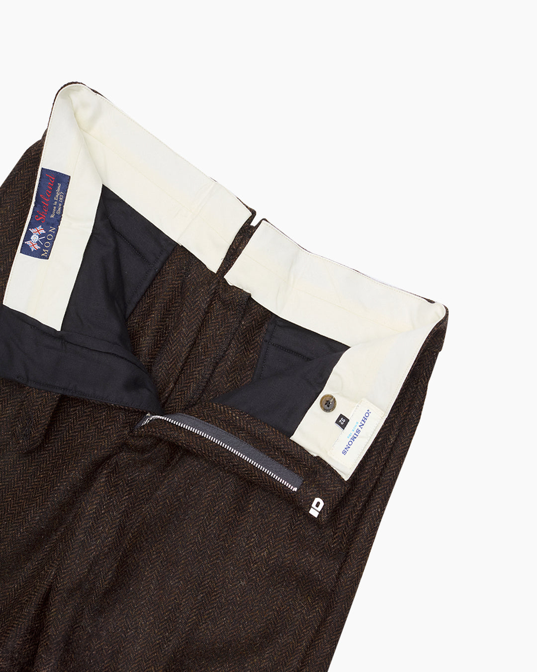 Brown Herringbone Ivy Trouser