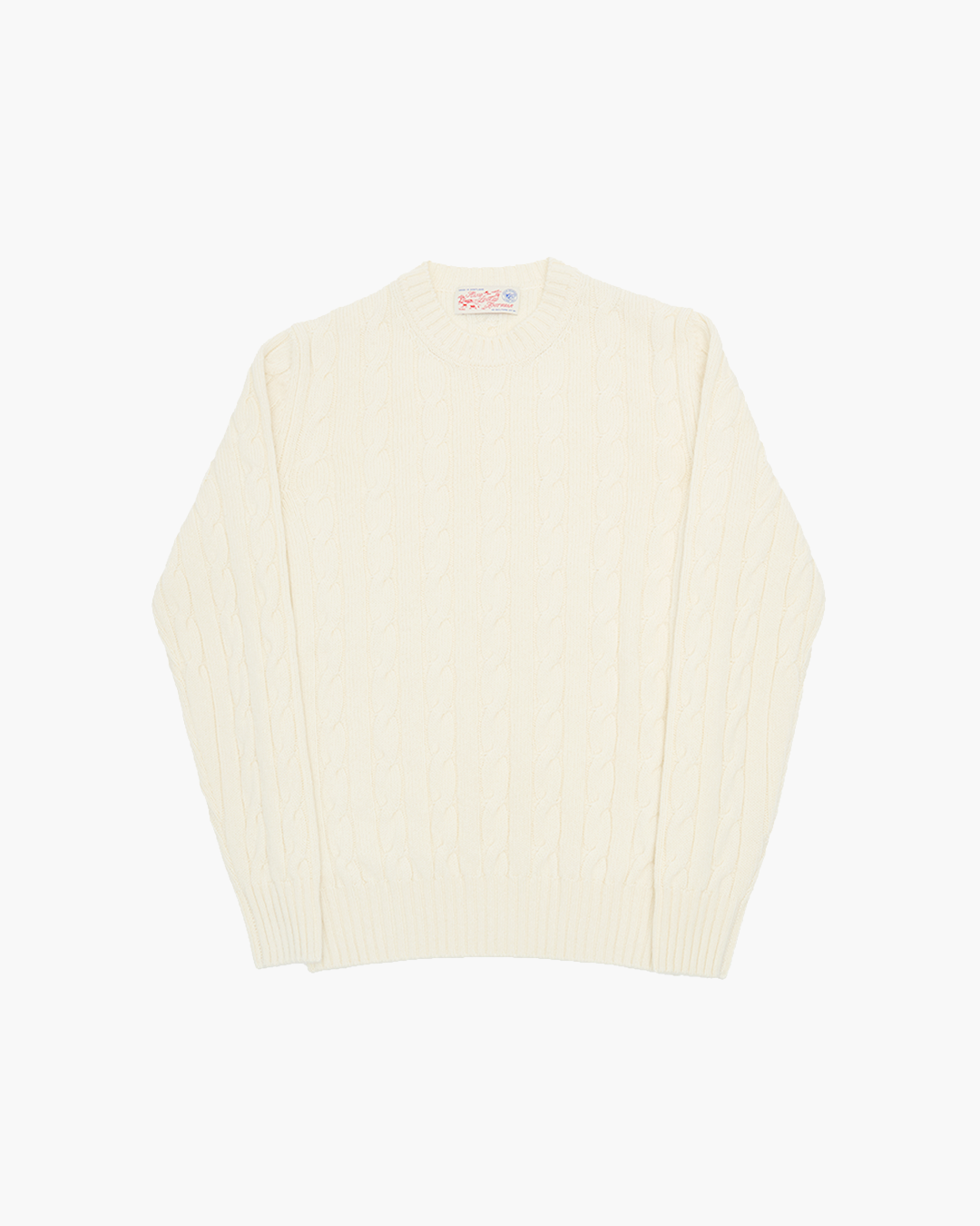 Cream Cable Knit Crewneck