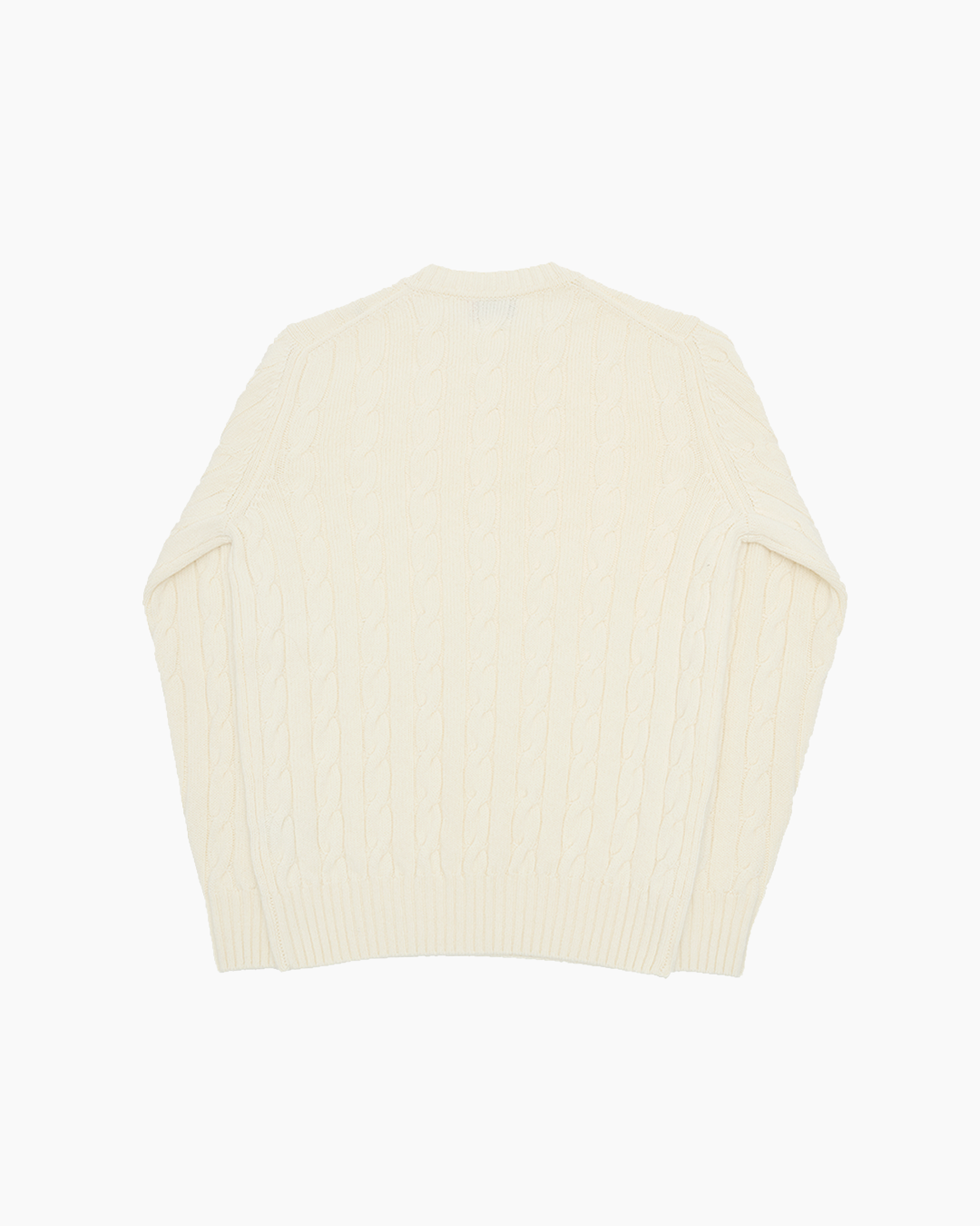 Cream Cable Knit Crewneck