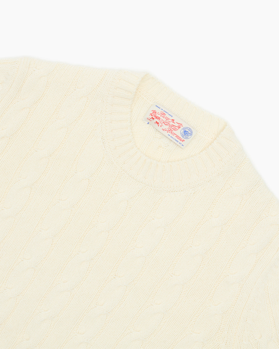 Cream Cable Knit Crewneck