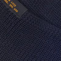 Navy Wool Knit Watch Cap