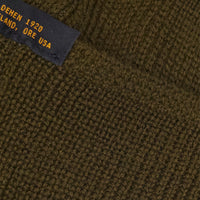 Olive Wool Knit Watch Cap