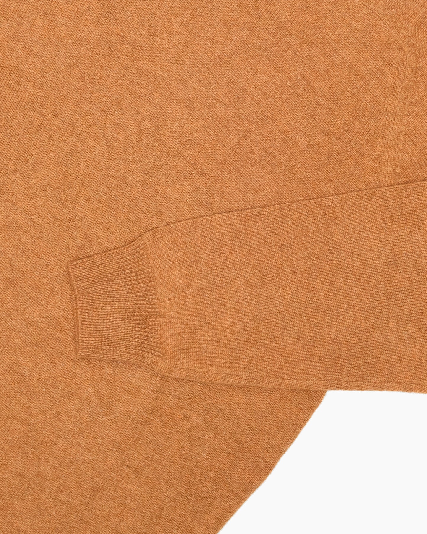 Rust Dorset Lambswool Saddle Shoulder Crew Neck