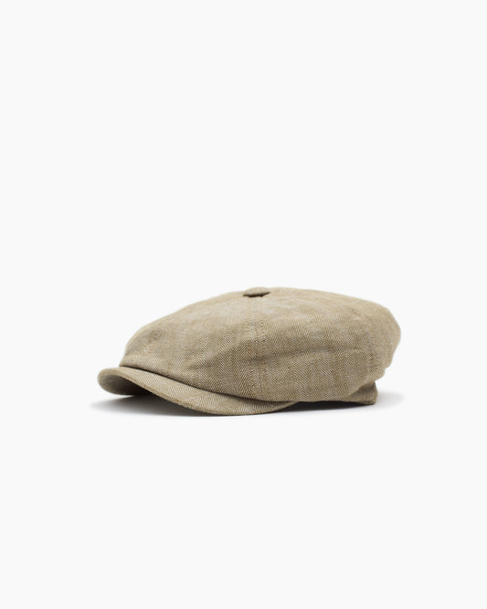 Natural Herringbone Irish Linen Murphy Cap