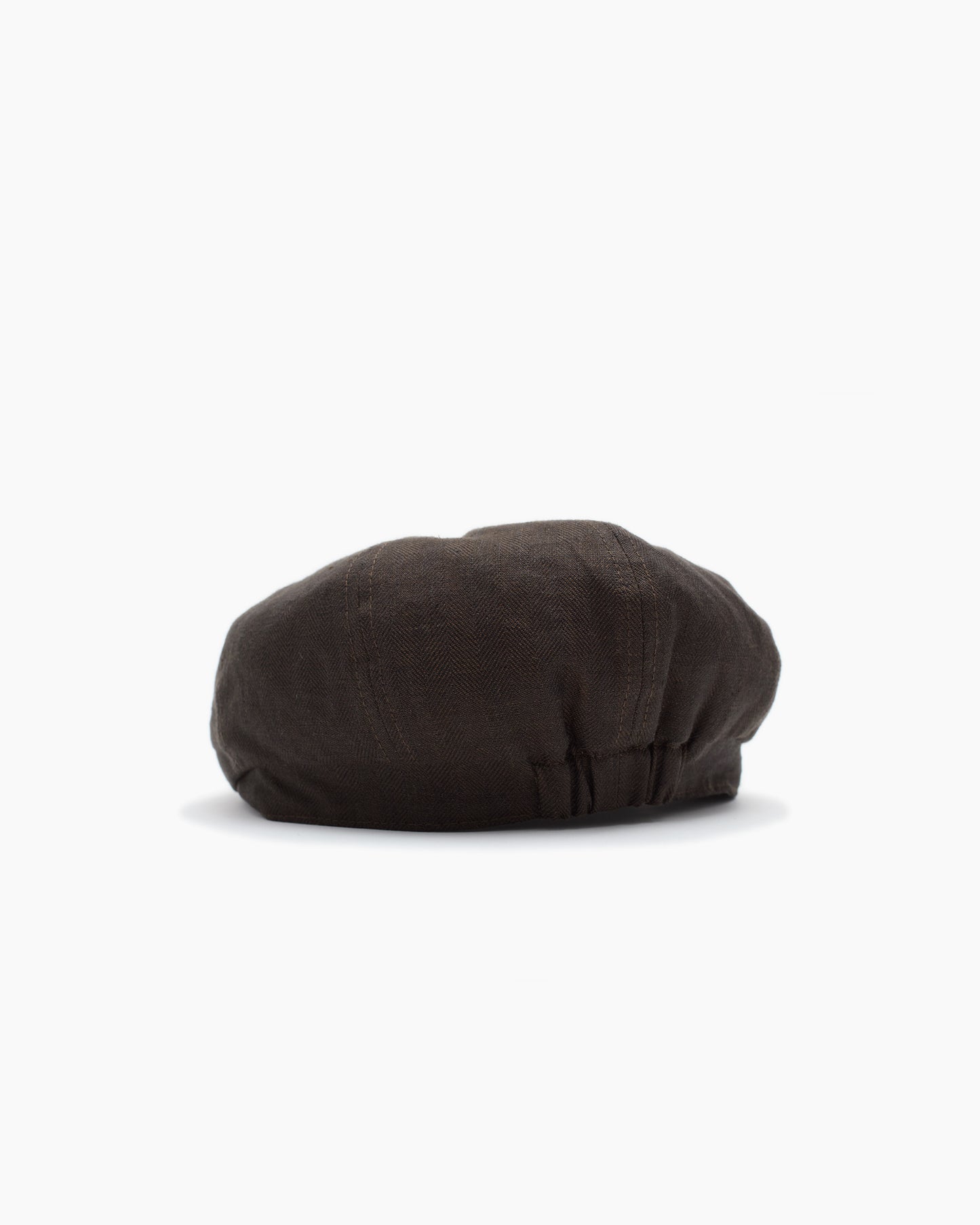 Dark Brown Herringbone Irish Linen Murphy Cap