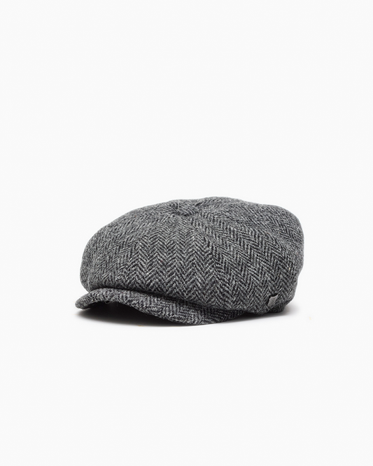 Charcoal Harris Tweed Cap