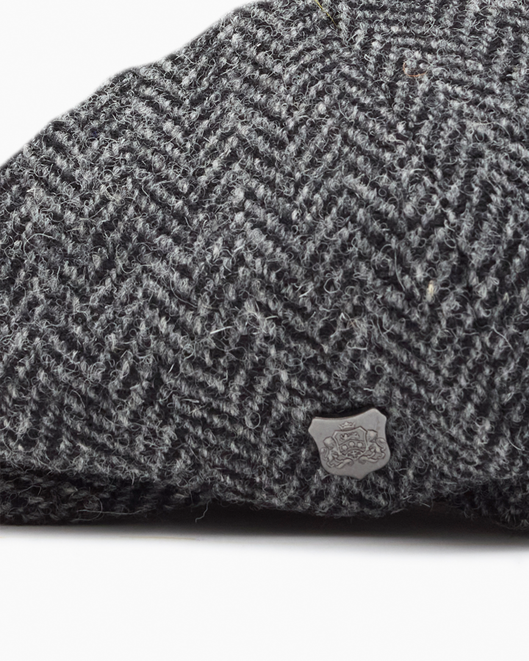 Charcoal Harris Tweed Cap