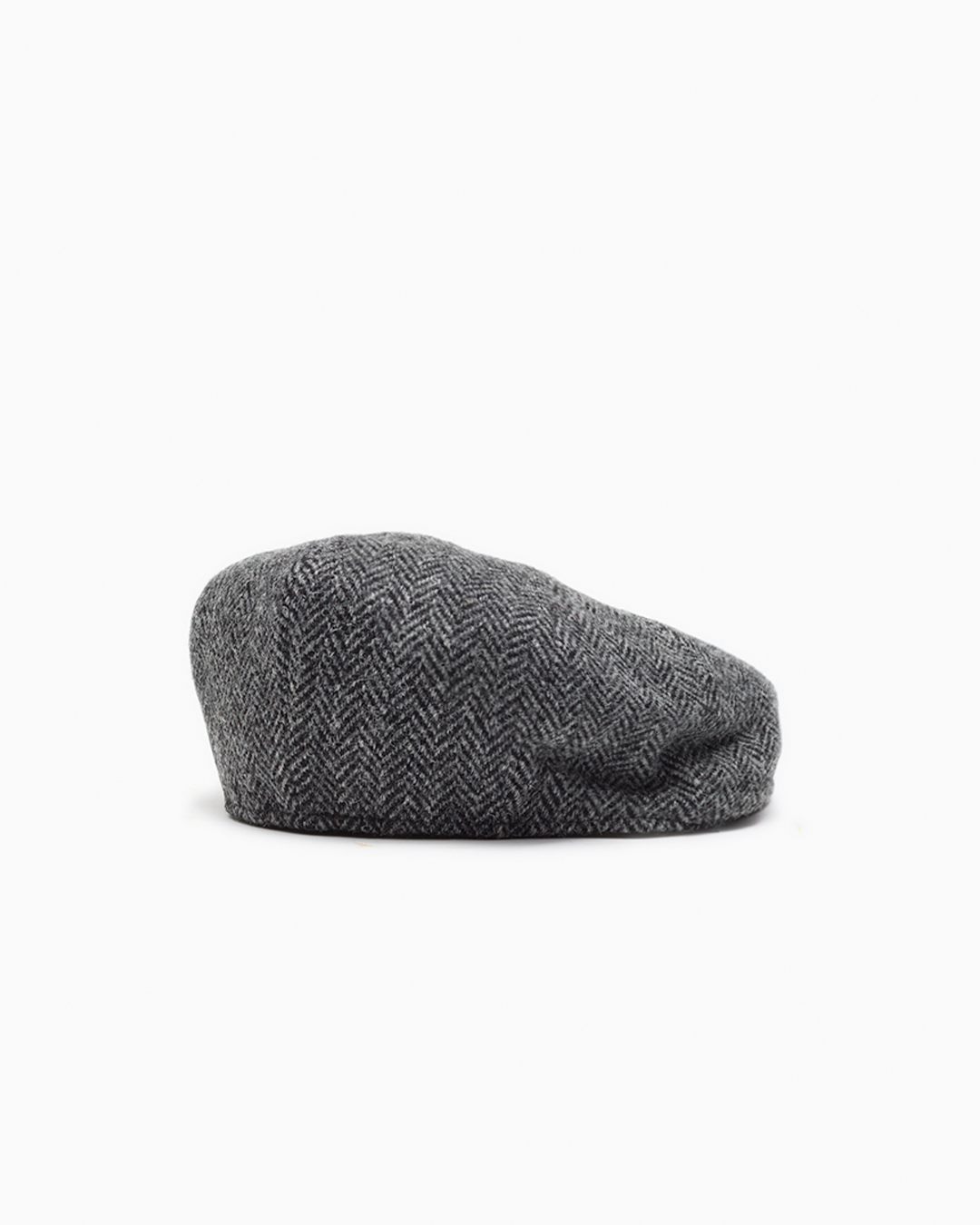 Charcoal Harris Tweed Cap