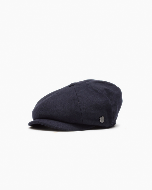 Navy Melton Wool Cap