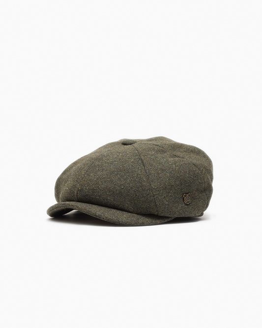 Olive Melton Wool Cap