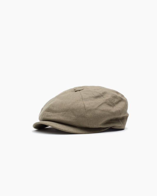 Brown Irish Linen Alfie Cap