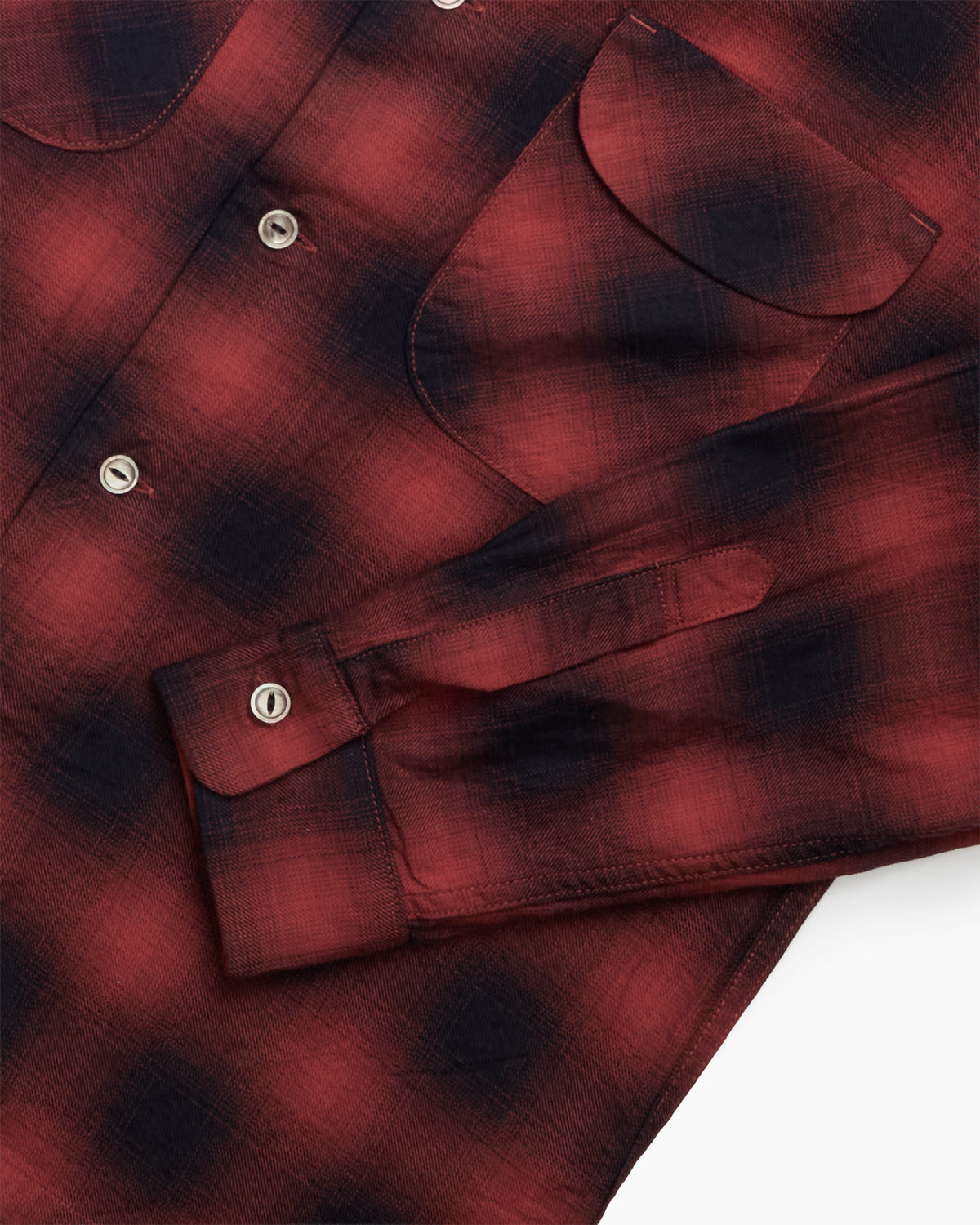 F3519 Red Check Open Collar Shirt