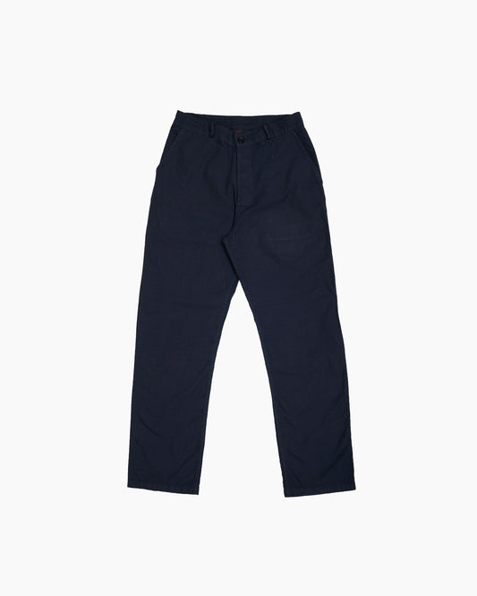 Navy Ripstop Wide Trousers