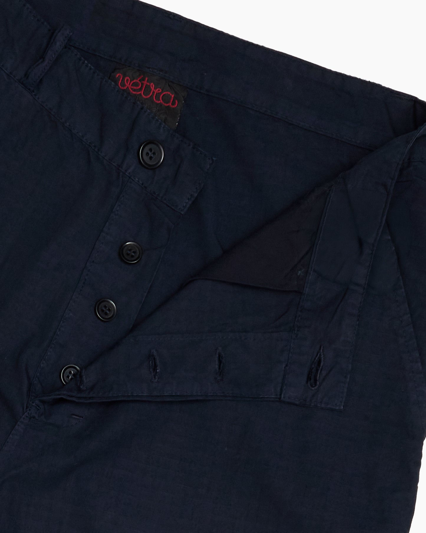 Navy Ripstop Wide Trousers