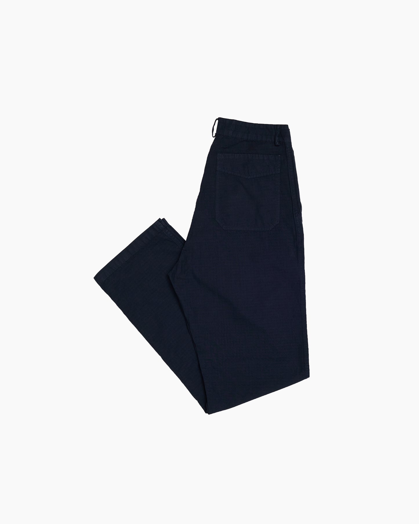 Navy Ripstop Wide Trousers