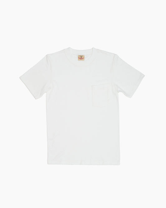 White Heavyweight Pocket T Shirt