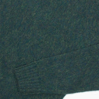 Green Brushed Shetland Crew Neck