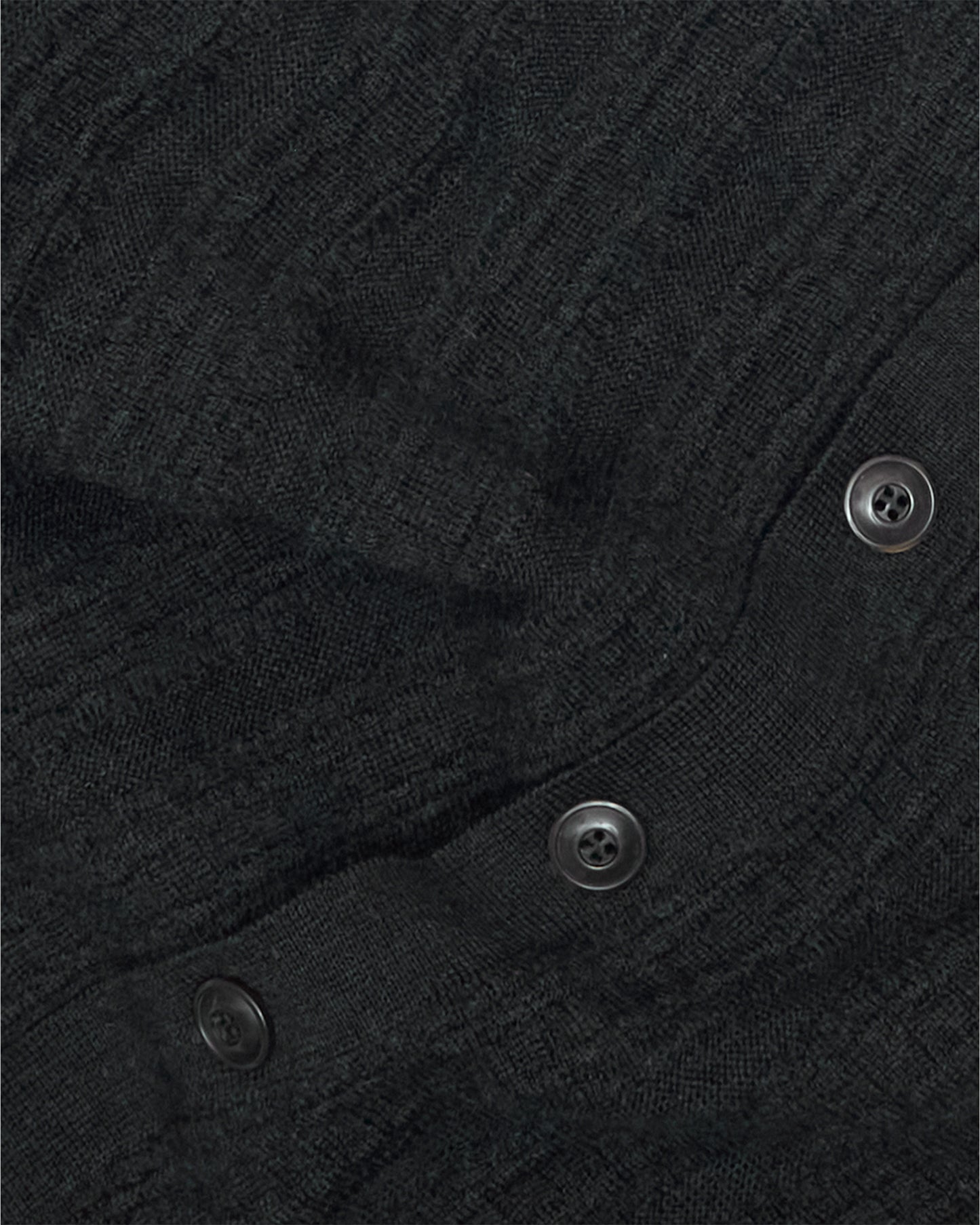 Charcoal Polo Knit Cardigan