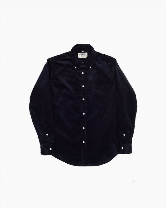 Navy Heavyweight Corduroy Ivy Shirt