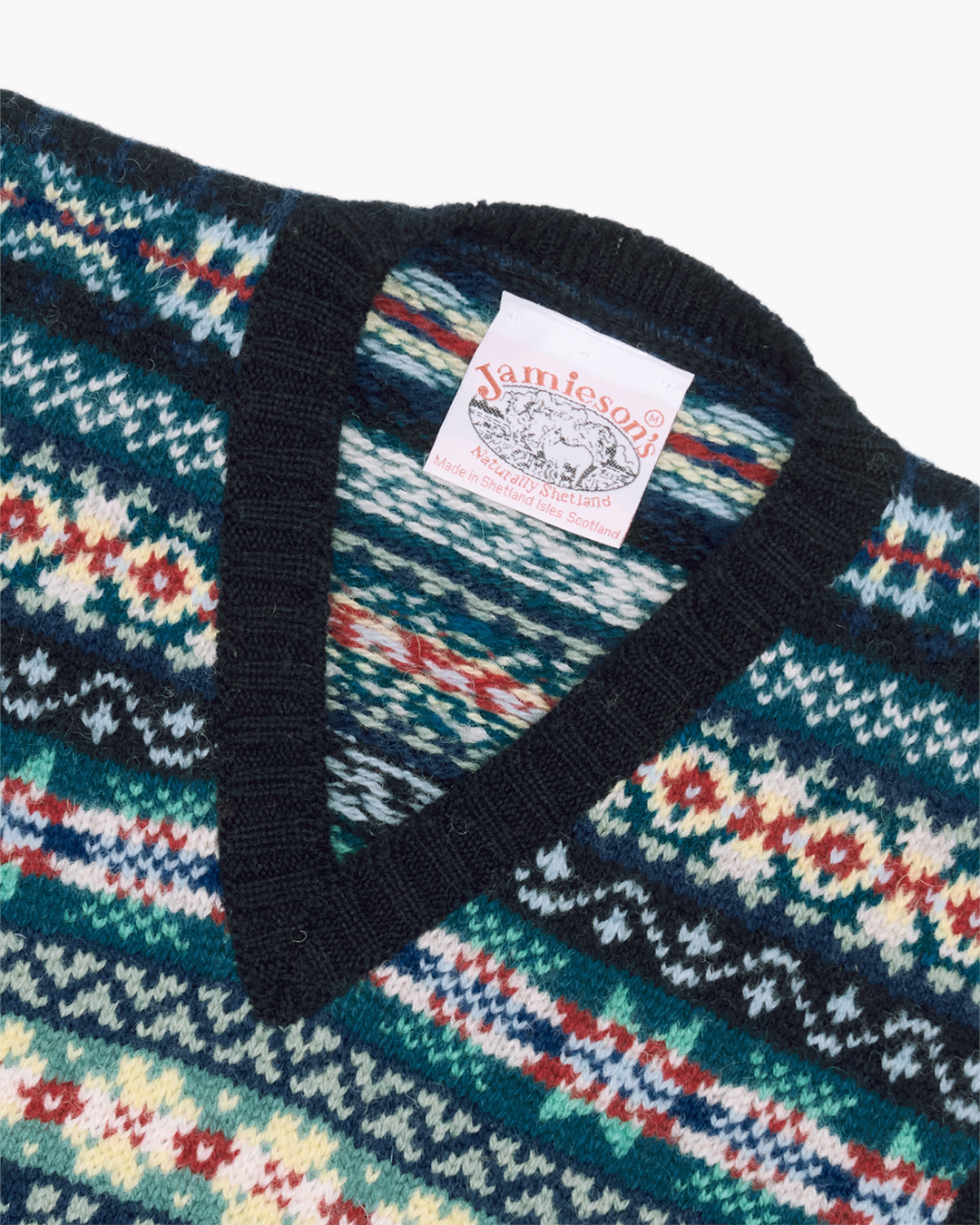 Ivy Winter Blue Fair Isle V-neck Sweater Vest