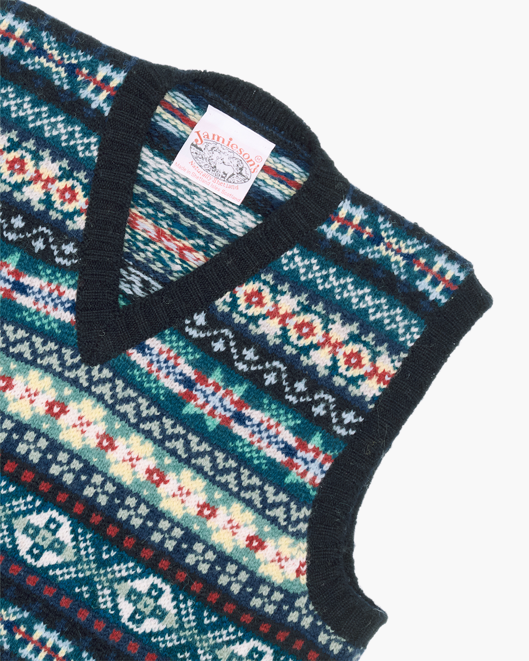 Ivy Winter Blue Fair Isle V-neck Sweater Vest