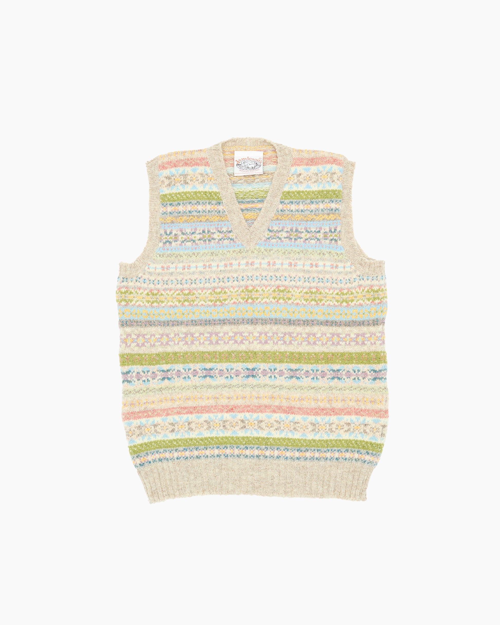 Dawn Fair Isle V-Neck Sweater Vest – JOHN SIMONS - Main Image