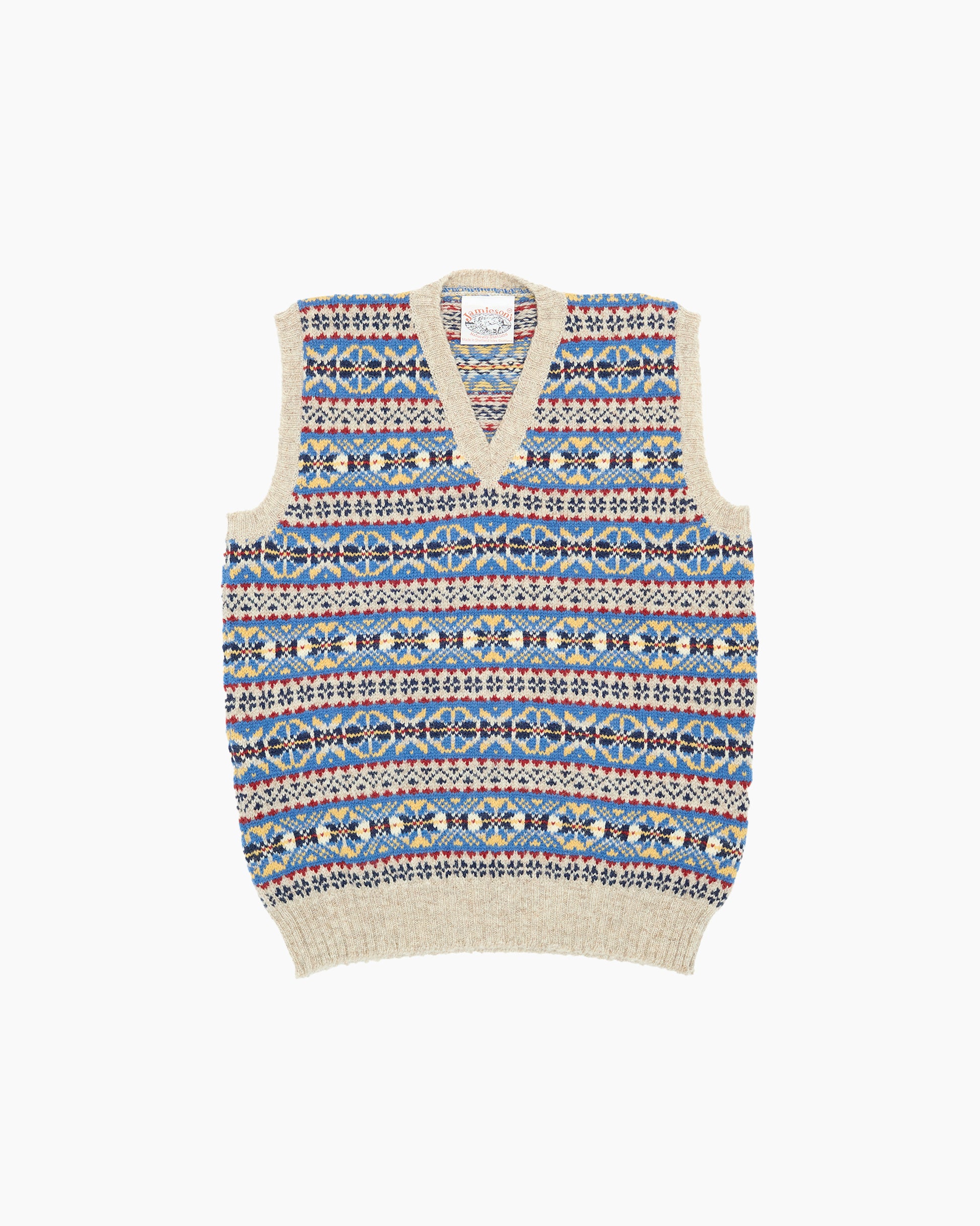 Eider Fair Isle V-Neck Sweater Vest – JOHN SIMONS