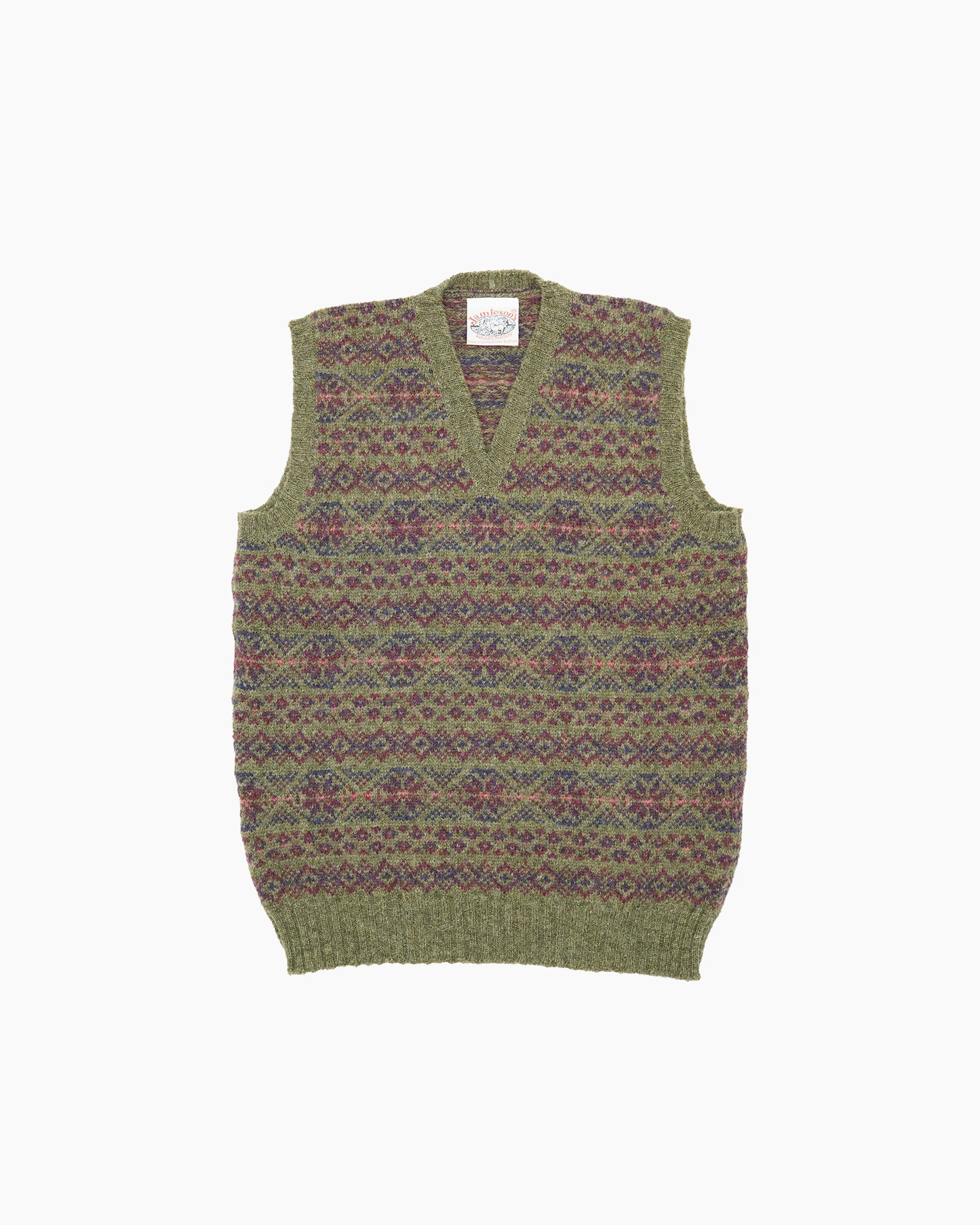 Heather Fair Isle V-Neck Sweater Vest