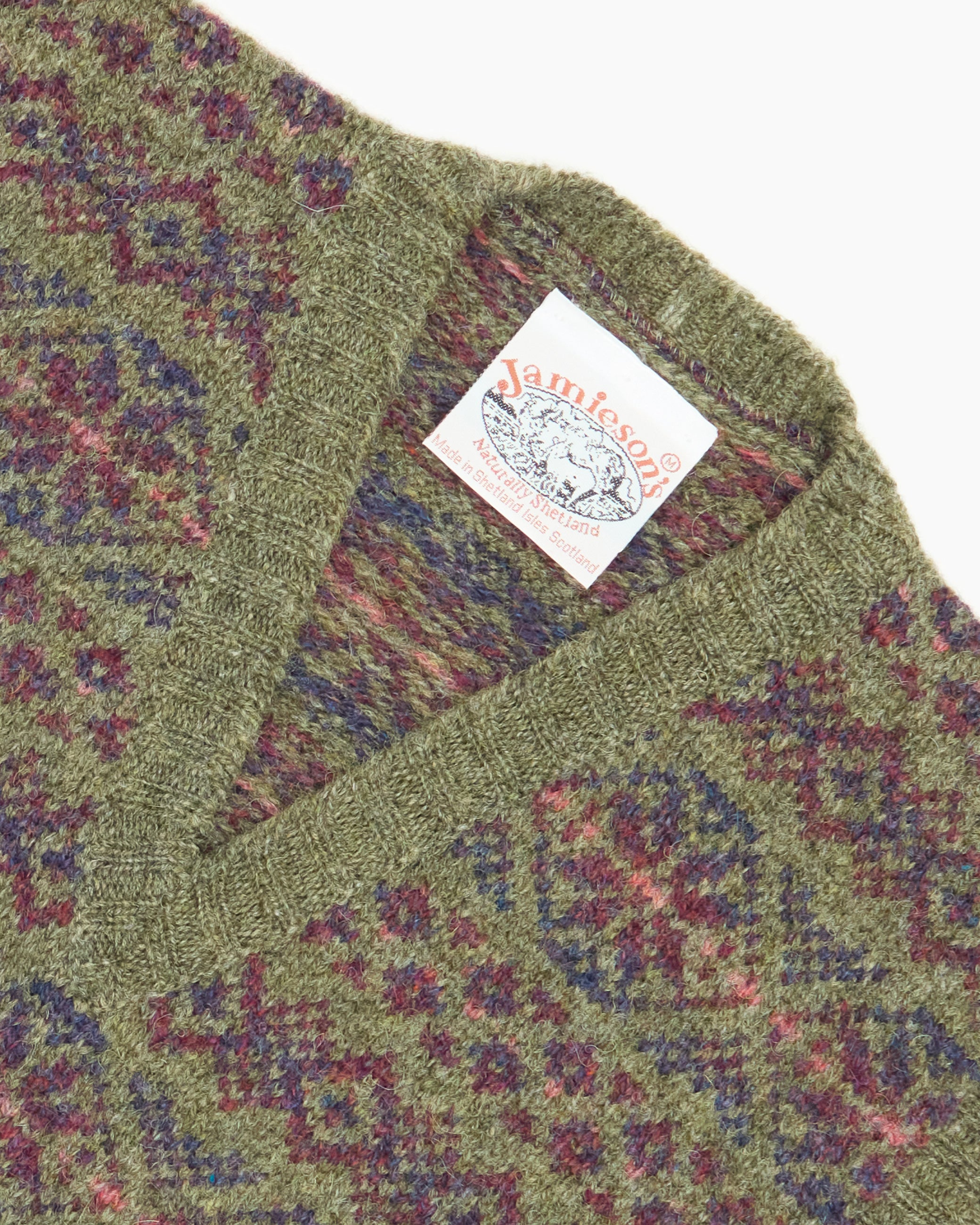 Heather Fair Isle V-Neck Sweater Vest – JOHN SIMONS
