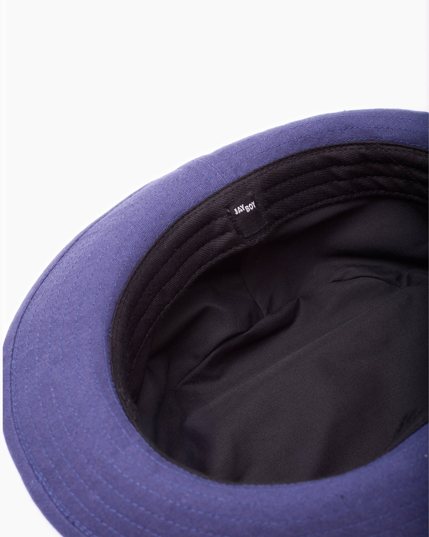 Navy Washed Linen Snap–Brim Bucket Hat