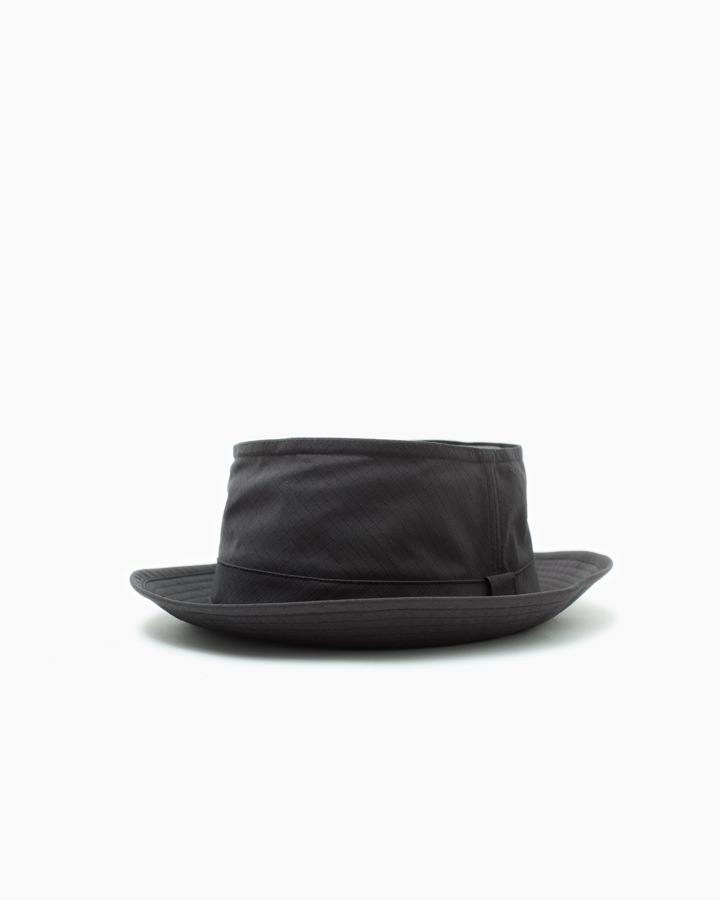 Black Snap–Brim Bucket Hat: Ripstop Edition