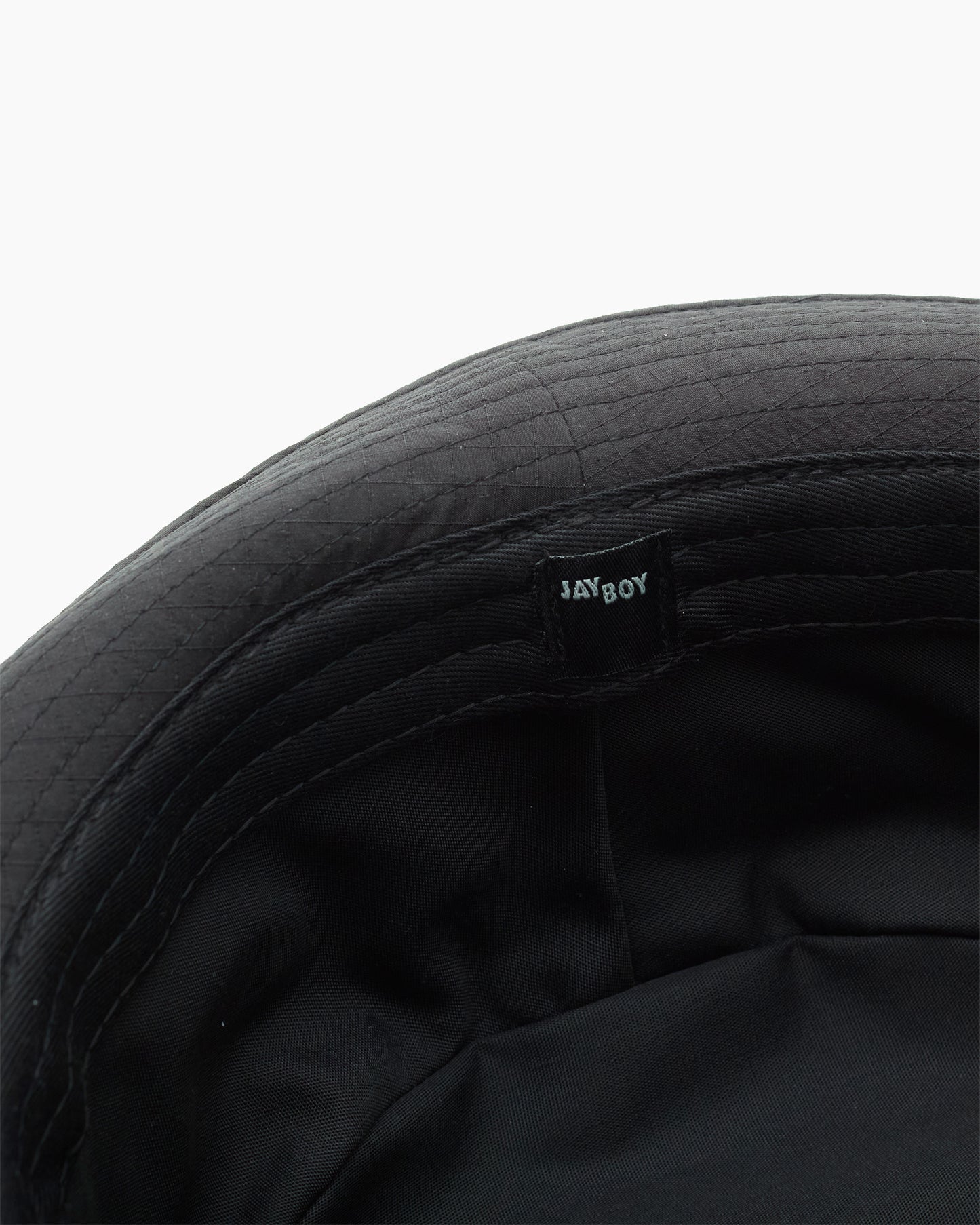 Black Snap–Brim Bucket Hat: Ripstop Edition