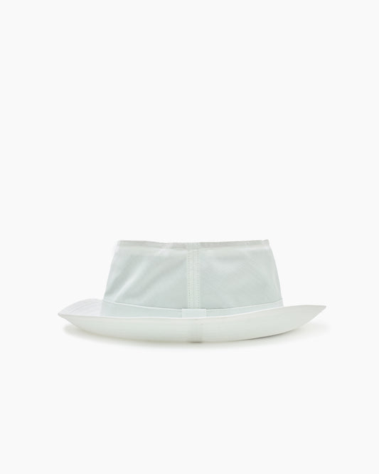 White Snap–Brim Bucket Hat: Ripstop Edition