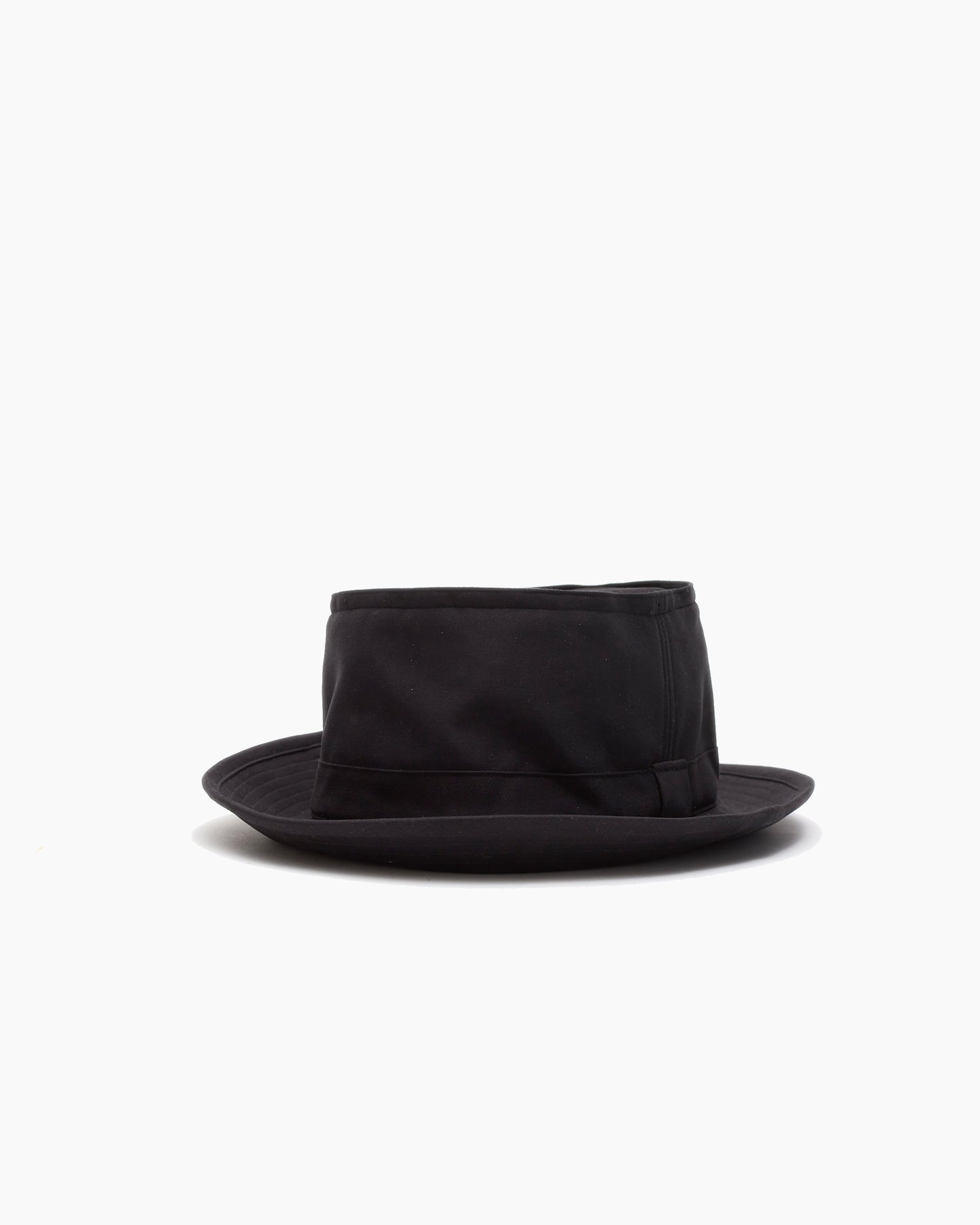 Black 'Snap–Brim Bucket' Cotton Sateen