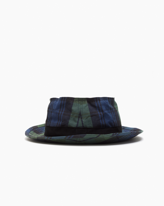 Waxed Black Watch Snap–Brim Bucket Hat