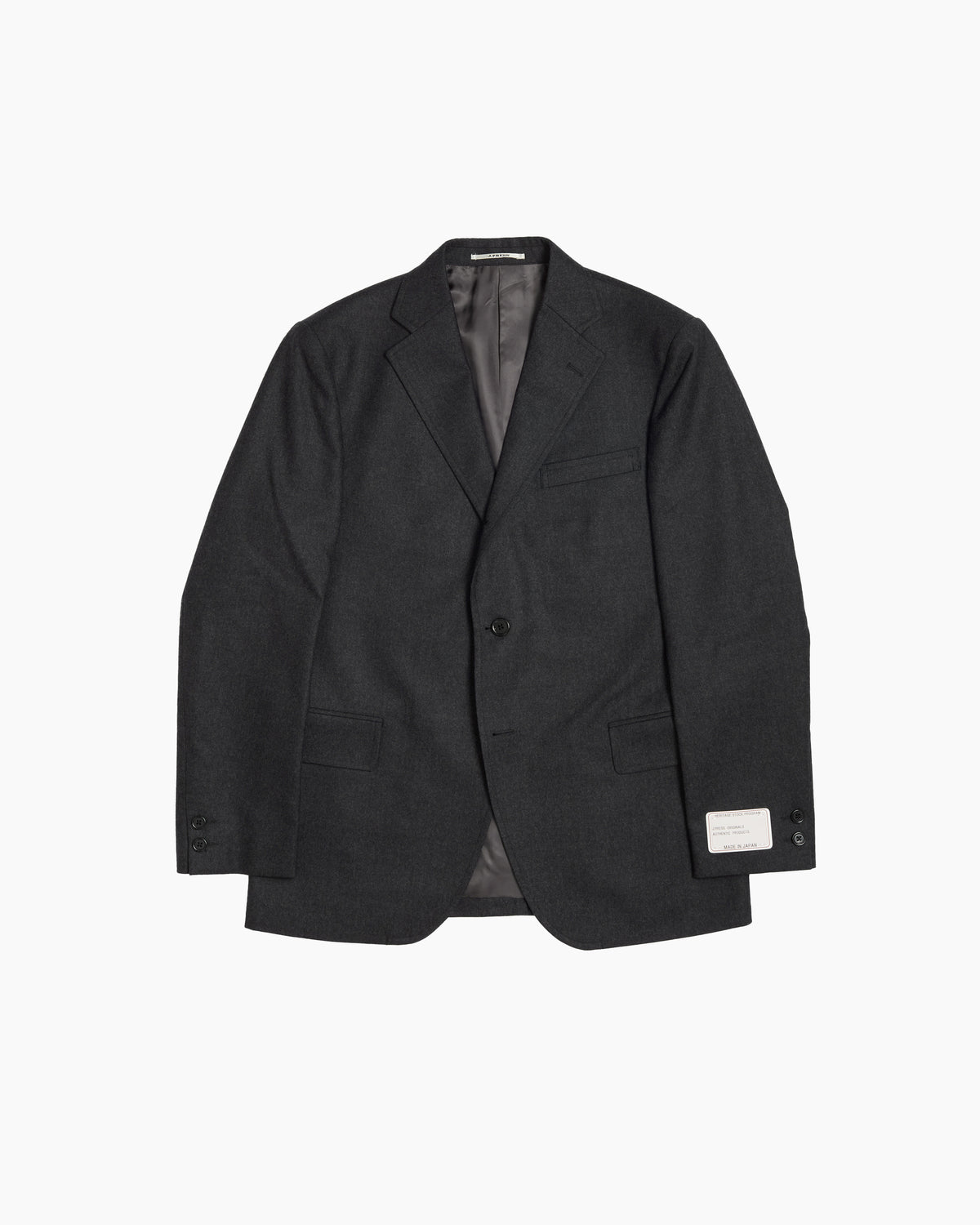 Charcoal Merino Wool Sack Jacket