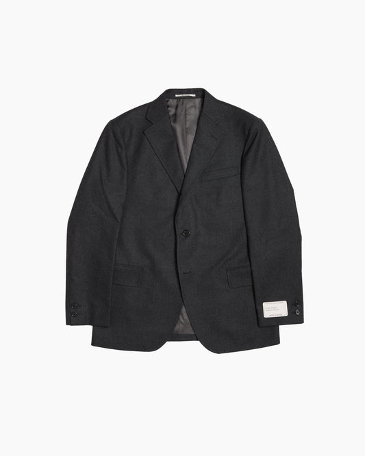 Charcoal Merino Wool Sack Jacket