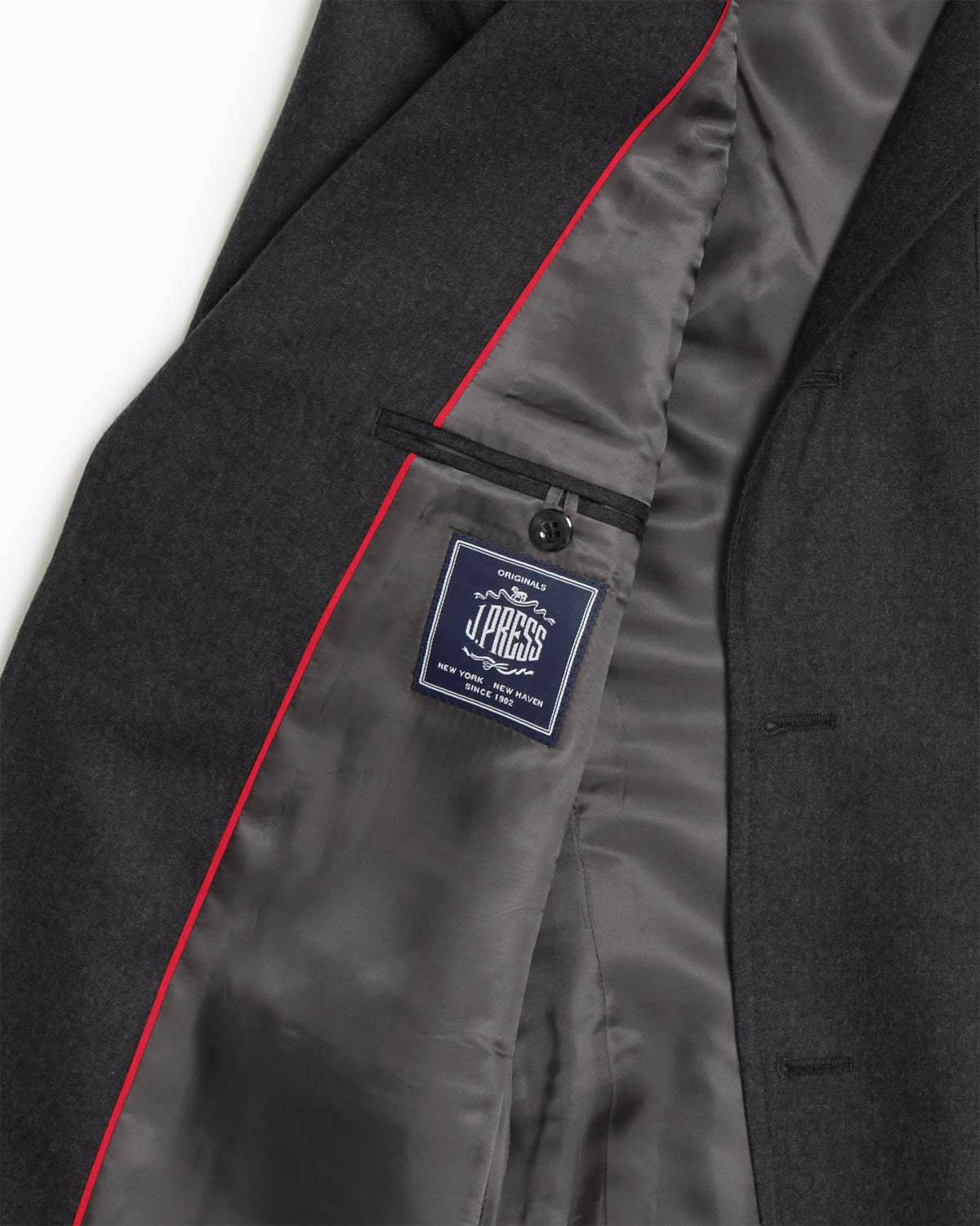 Charcoal Merino Wool Sack Jacket