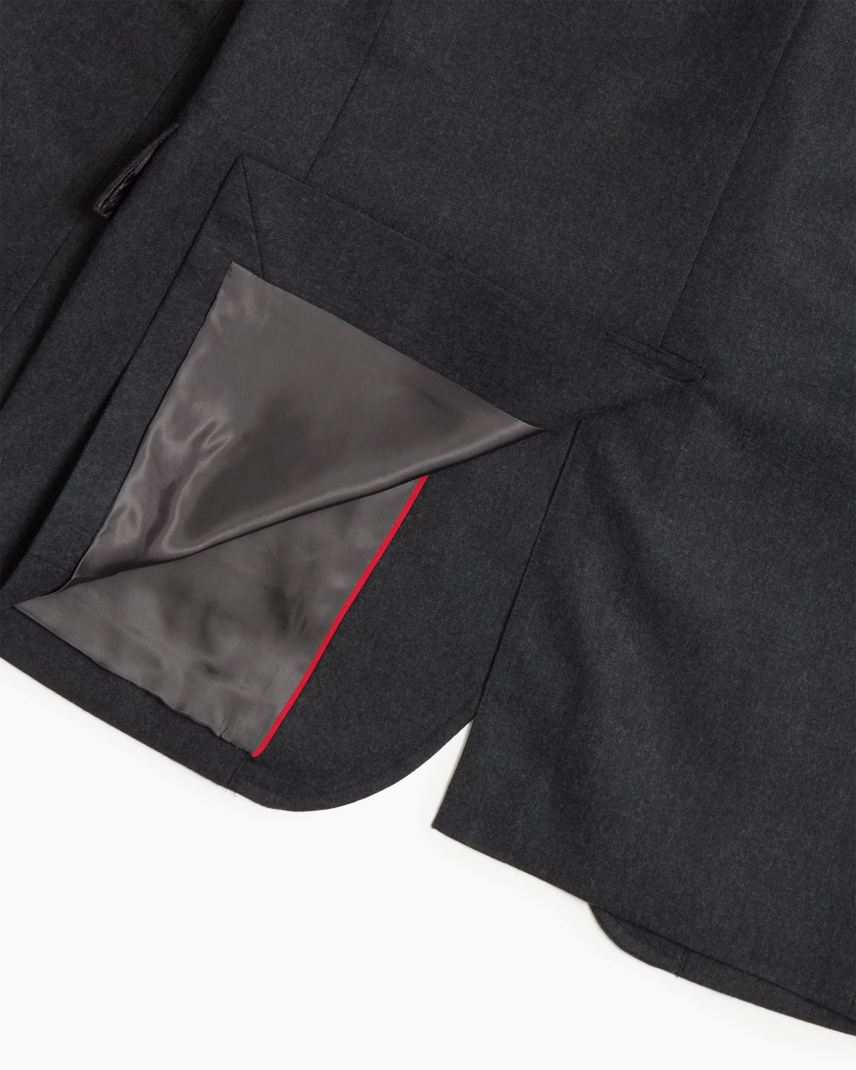 Charcoal Merino Wool Sack Jacket