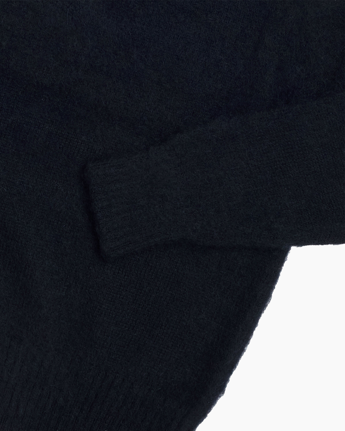 Navy Shaggy Dog Polo Neck Jumper