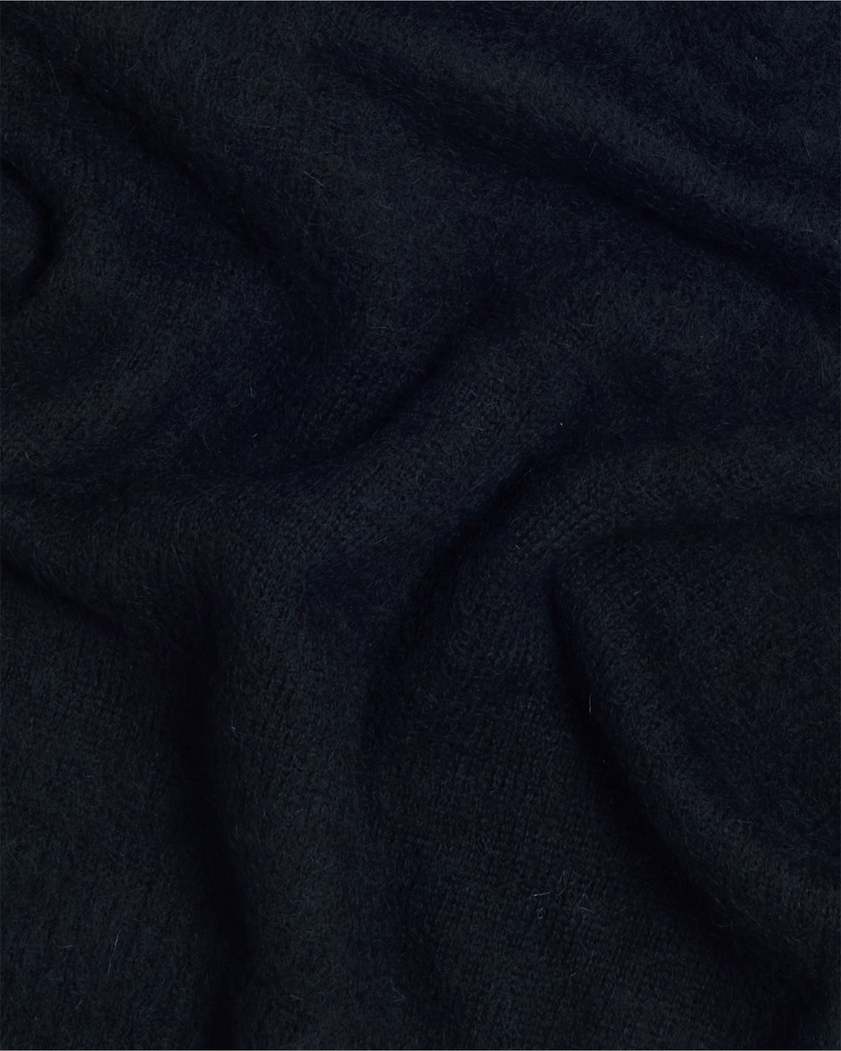 Navy Shaggy Dog Polo Neck Jumper