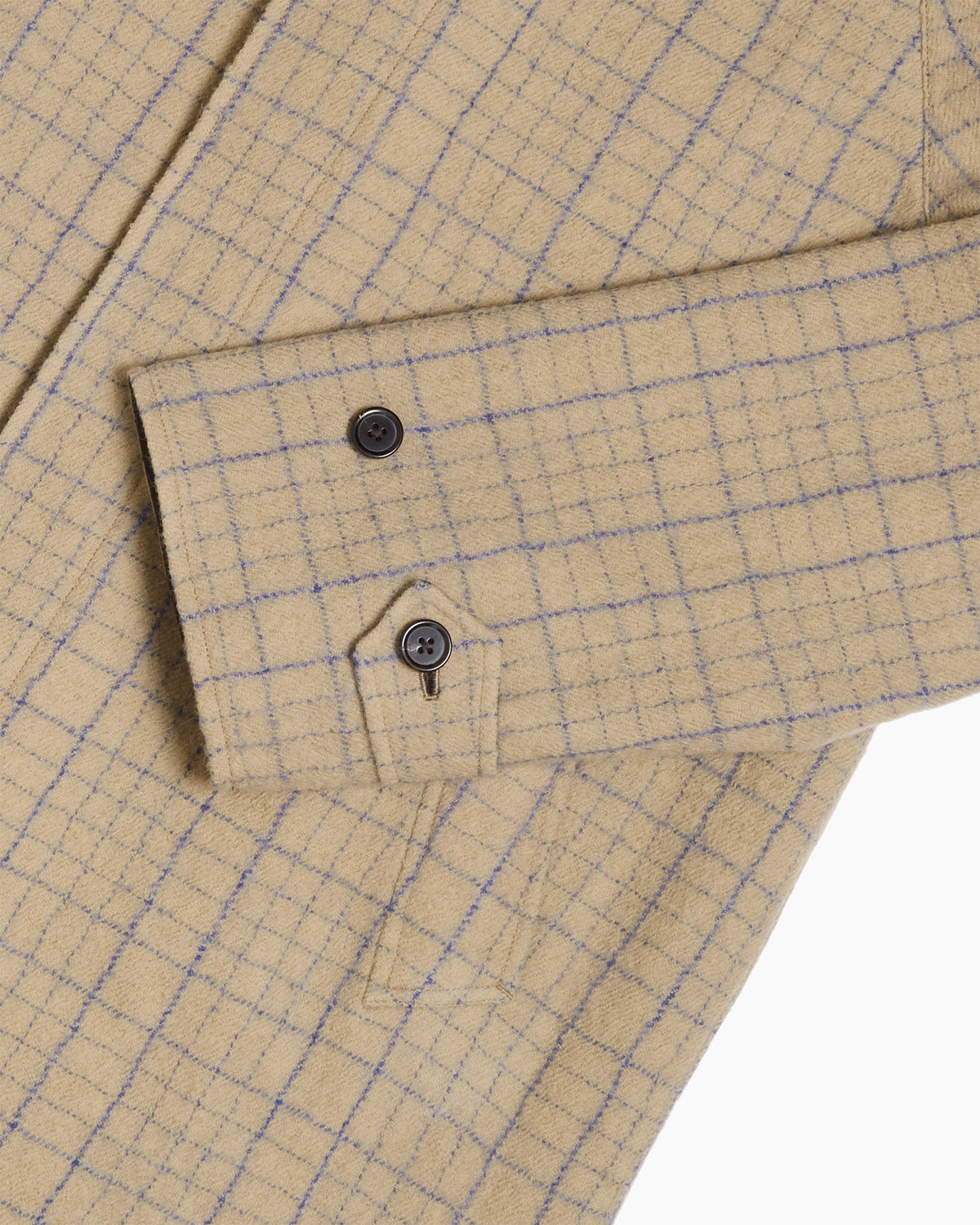 Brown Reversible Wool Cotton Gabardine Overcoat