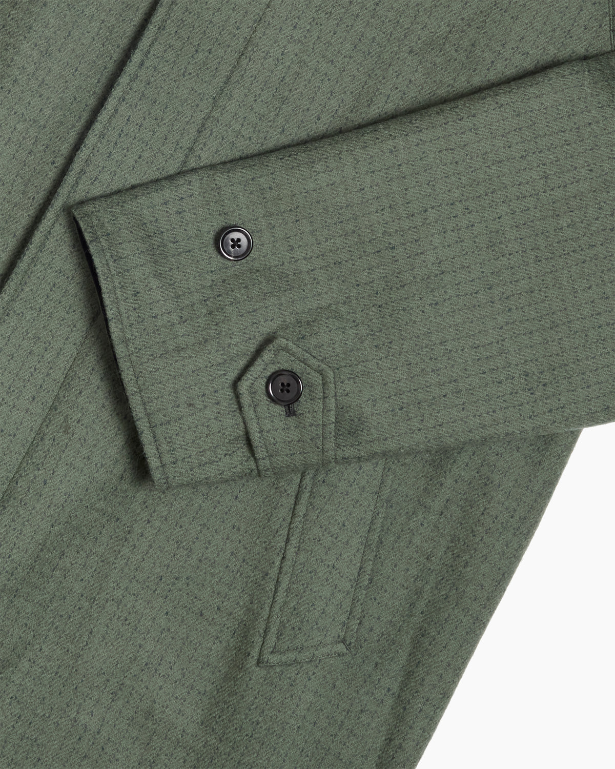 Navy Reversible Wool Cotton Gabardine Overcoat